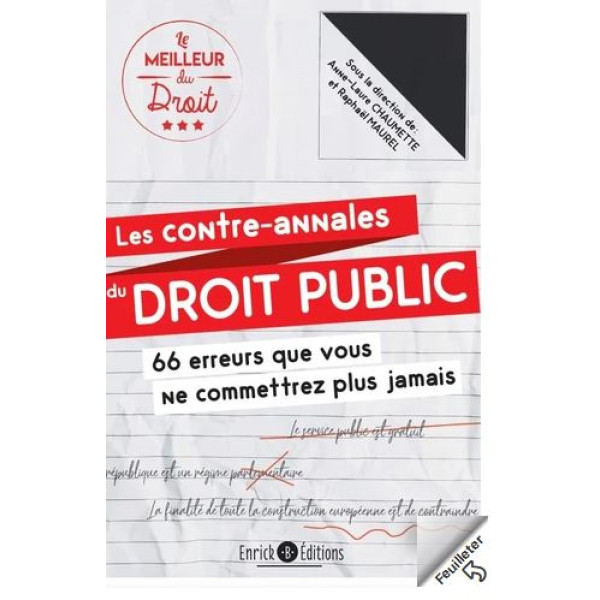  Les contre-annales du droit public