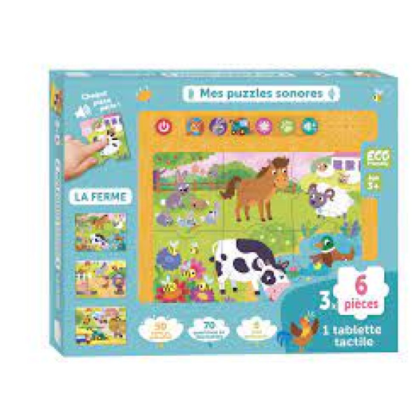 Coffret La ferme -Mes puzzles sonores 