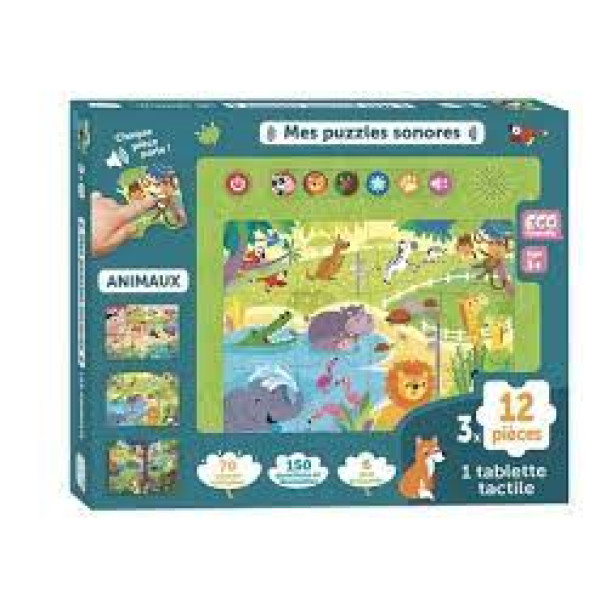 Coffret Les animaux -Mes puzzles sonores 