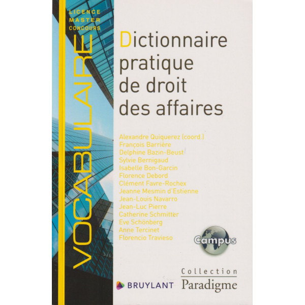 Vocabulaire Dictionnaire Pratique de Droit des Affaires -Campus