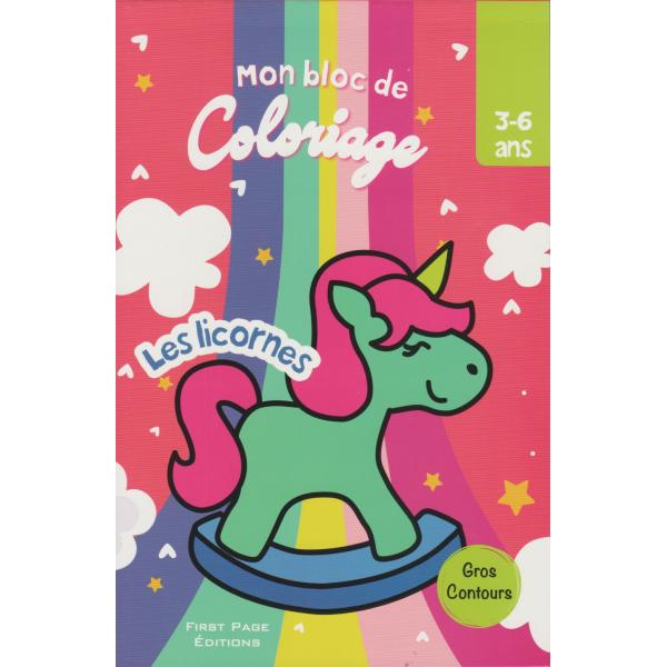 Mon bloc de coloriage 3-6ans -Les licornes