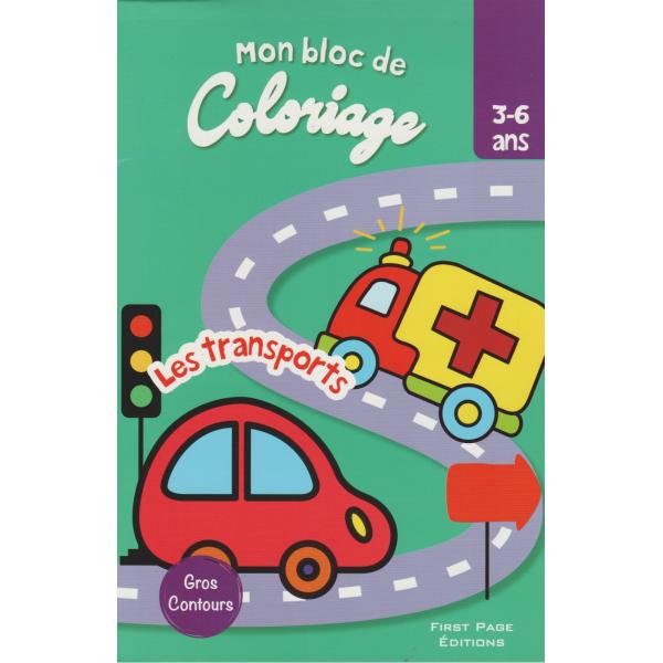  Mon bloc de coloriage 3-6ans -Les transports 