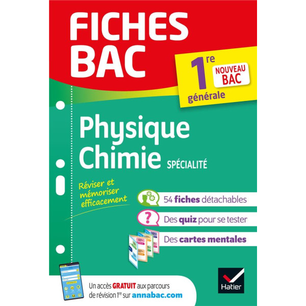 Fiches Bac physique chimie 1re générale