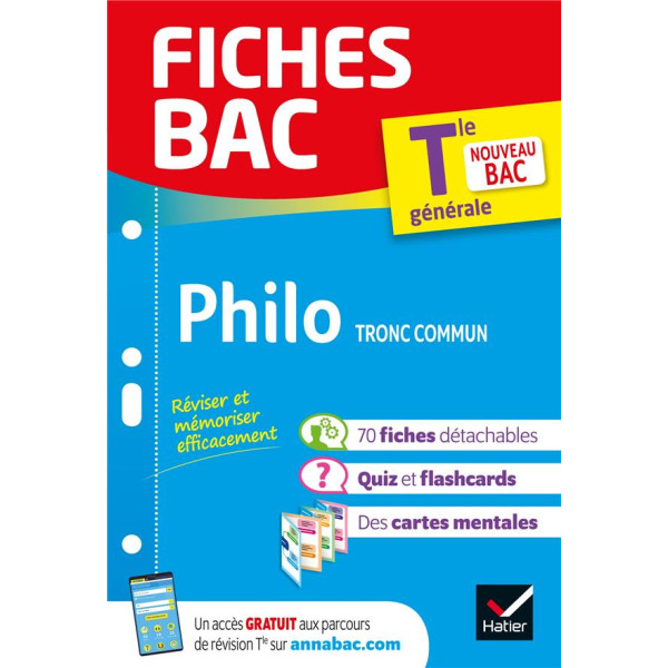 Fiches Bac Philo tronc commun Tle générale 2020