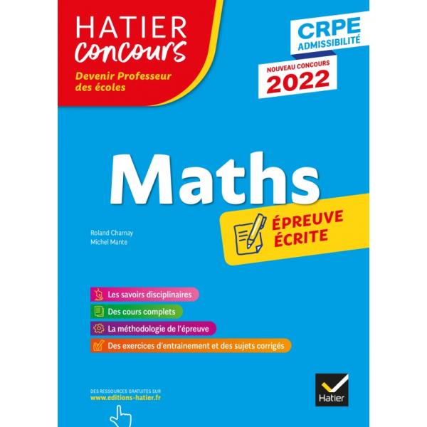 Hatier Concours Maths T1 CRPE 2022