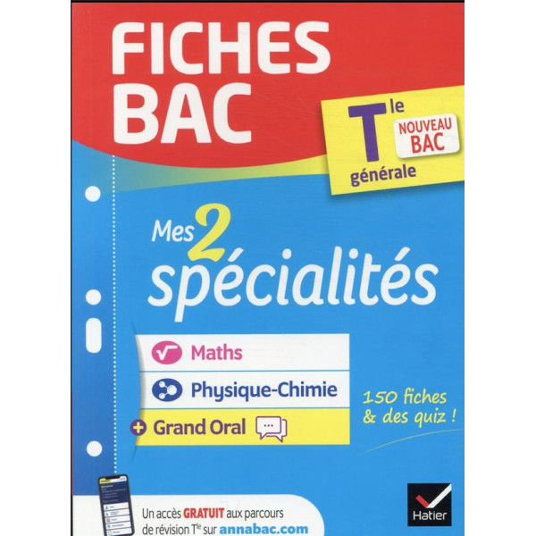 Fiches Bac mes 2 spécialités Tle générale 2022