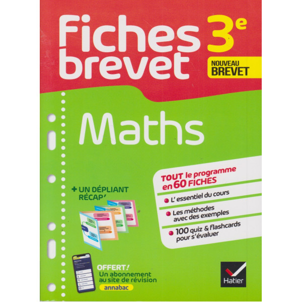 Fiches brevet 3e maths 2023