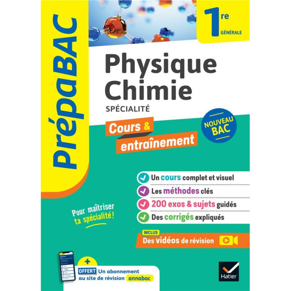 Prépabac Phy-chimie spécialité 1re générale 2024