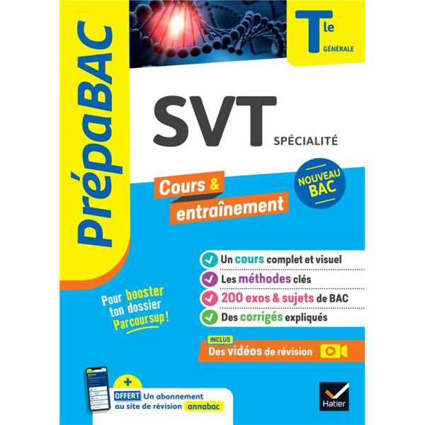 Prépabac SVT spécialité Tle générale cours et entraînement 2023