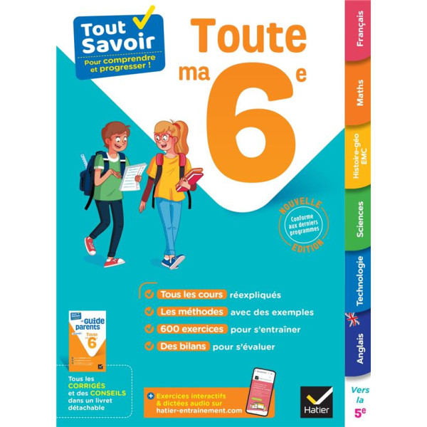 Tout savoir toute ma 6e + Le guide parents