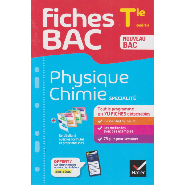 Fiches BAC physique chimie Tle 2024