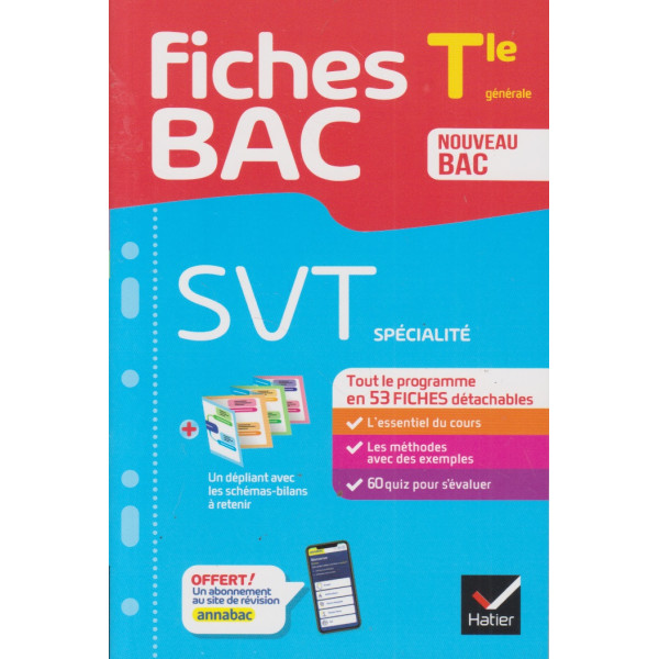 Fiches BAC SVT  spécialité Tle 2024