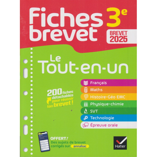 fiches brevet 3e le tout-en-un 2025