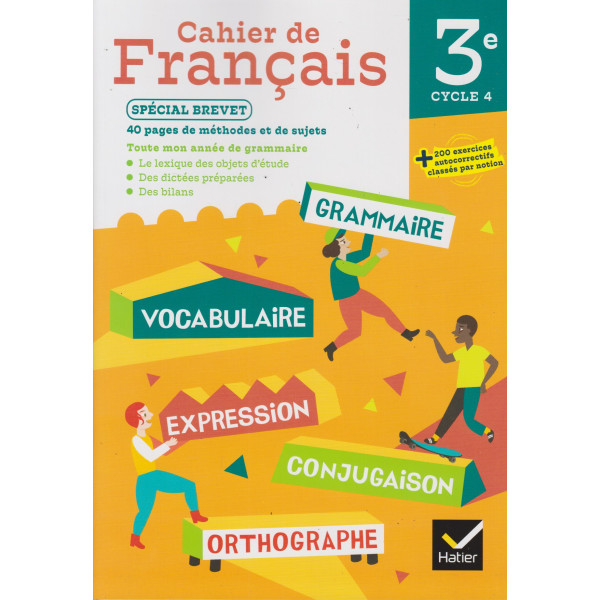 Cahier de français 3e 2024