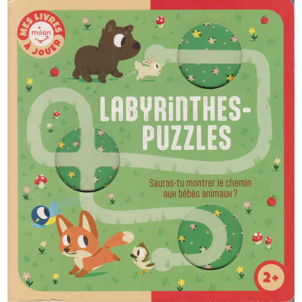 Labyrinthes-puzzles -Sauras-tu montrer le chemin aux bébés animaux ?