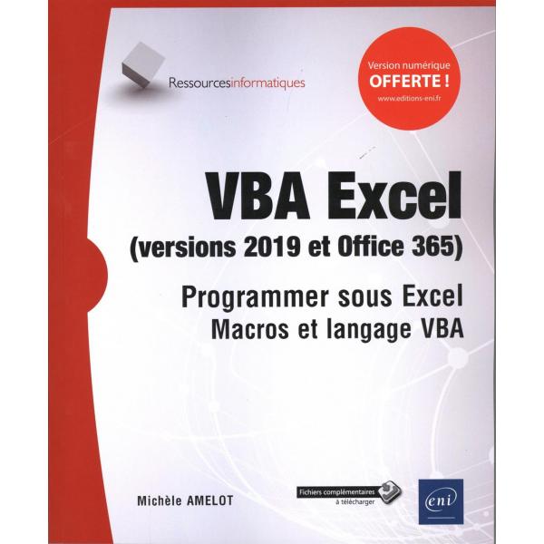 VBA excel 2019 programmer sous excel macros et langage VBA