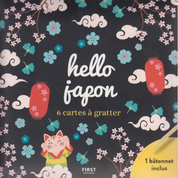 Cartes à gratter -Hello Japon 6 cartes à gratter et 1 bâtonnet inclus
