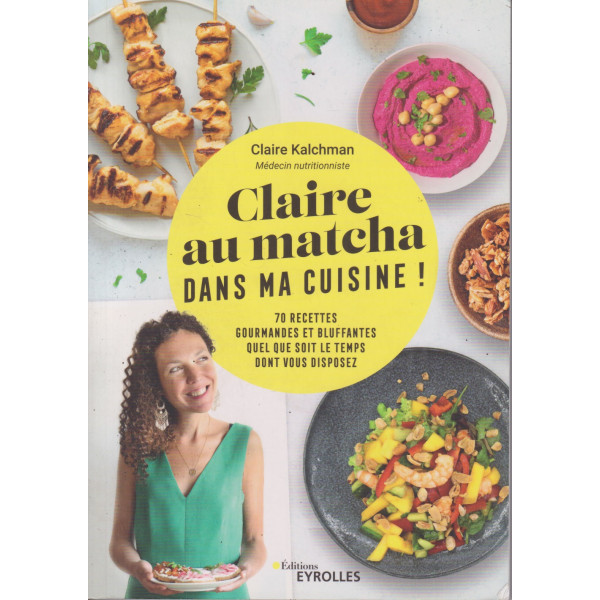 Claire au matcha dans ma cuisine