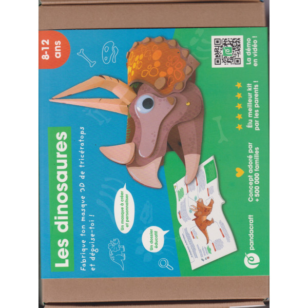 Les dinosaures - Fabrique ton masque 3D de tricératops et déguise-toi