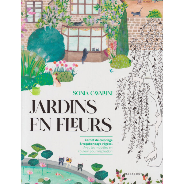 Jardins en fleurs -Carnet de coloriage