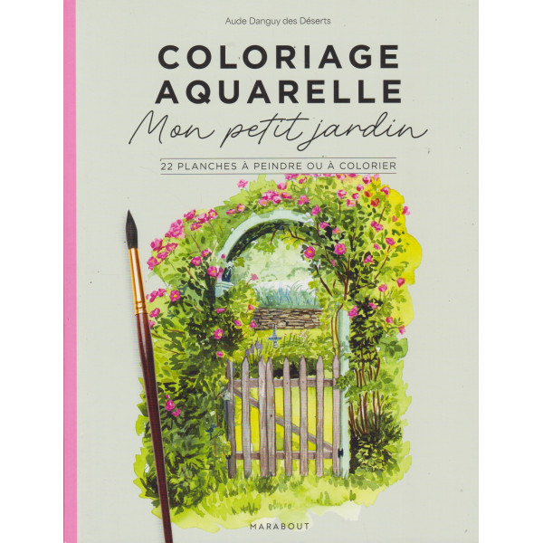 Coloriage aquarelle -Mon petit jardin