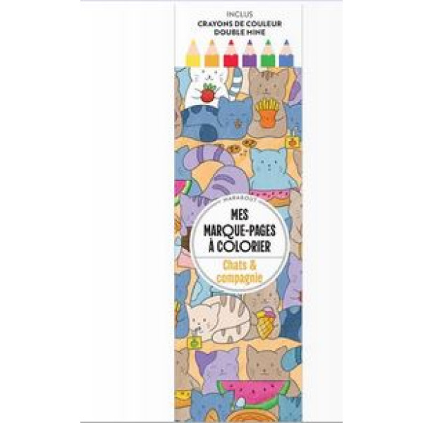 Mes marque-pages à colorier - Chats et compagnie