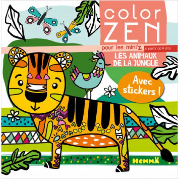 Color zen Pour les Mini'z  -Les animaux de la jungle dès 4ans 