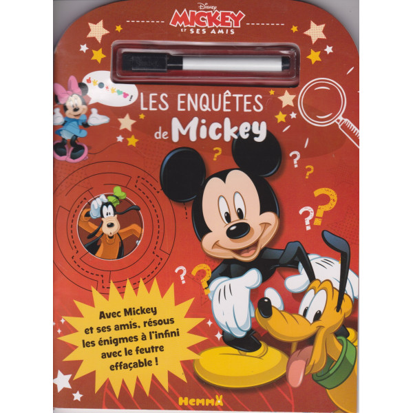 Les enquêtes de Mickey+1 feutre effaçable -Mickey et ses amis