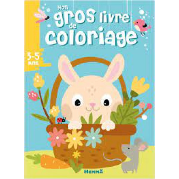 Mon gros livre de coloriage Lapin panier 