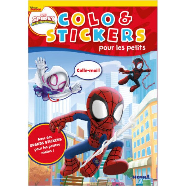 Marvel Spidey et ses amis extraordinaires Colo & Stickers pour les petits -Avec des stickers