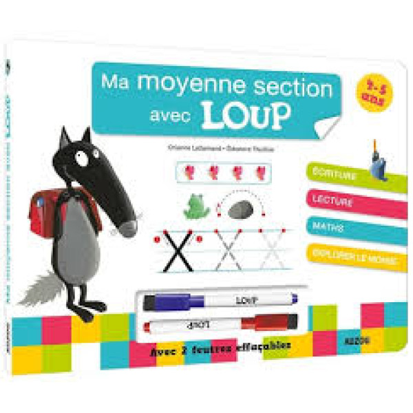 Ma moyenne section avec Loup. Avec deux feutres effaçables