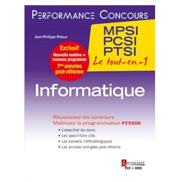 Informatique 1re année MPSI, PCSI, PTSI