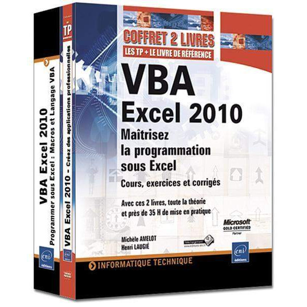 Coffret VBA Excel 2010 -Les TP et le livre de référence 2V