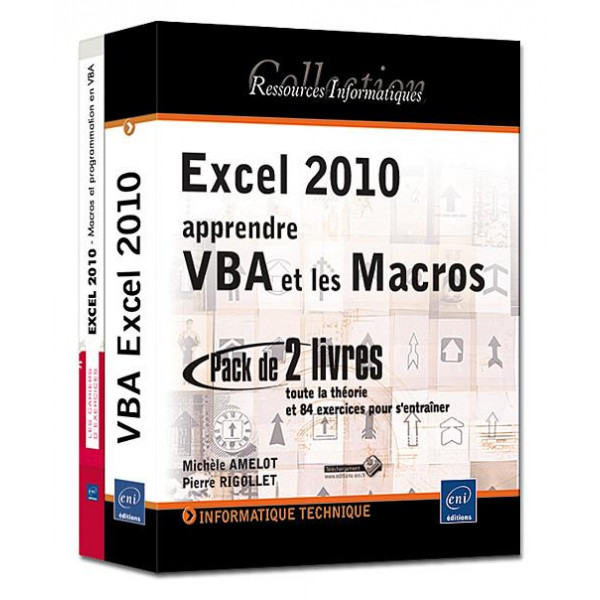 Coffret Excel 2010 apprendre VBA et les macros - Toute la théorie et 84 exercices pour s'entraîner 2V