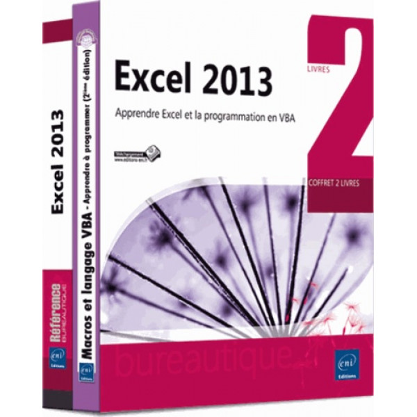 Coffret Excel 2013 Apprendre Excel et la programmation en VBA 2V