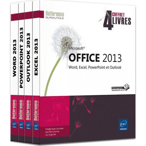 Coffret Office 2013 Word Excel PowerPoint et Outlook 4V