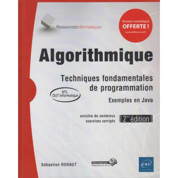 Algorithmique techniques fondamentales de programmation exemples en Java 2ed