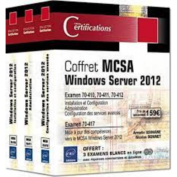 Coffret MCSA Windows Server 2012 3V 