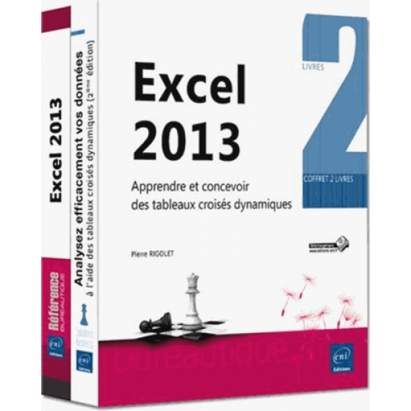 Coffret Excel 2013 apprendre et concevoir des tableaux croisés 2V