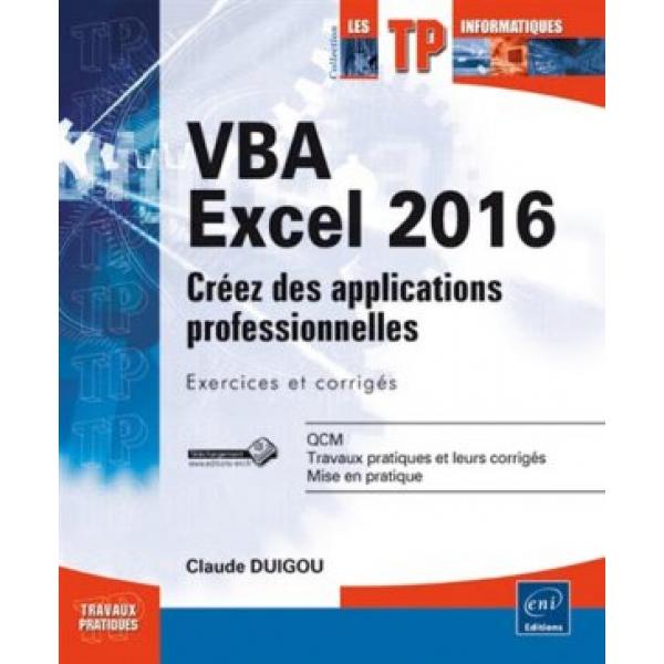 VBA excel 2016 créez des applications professionnelles