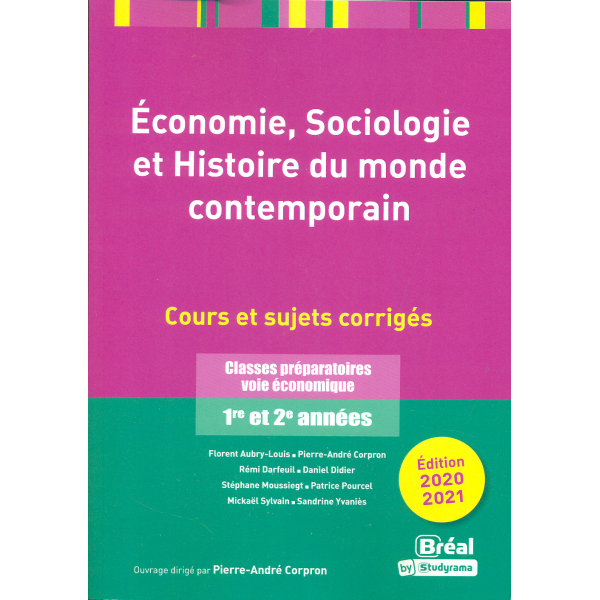 Economie sociologie et histoire du monde contemporain 2020-2021