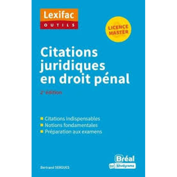 Citations juridiques en droit pénal éd 2