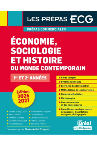 Économie, sociologie, histoire du monde contemporain 2026-2027: 1re et 2e années Économie, sociologie, histoire du monde contemporain 2026-2027: 1re et 2e années