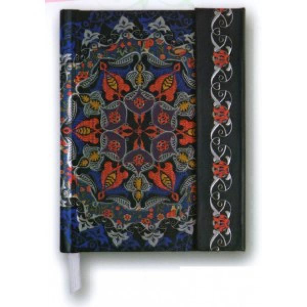 Carnet Boncahier ornée dorée à rabat aimanté 14x11cm