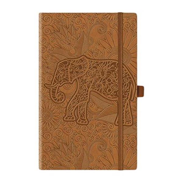 Carnet Eléphant marron 21x13cm 