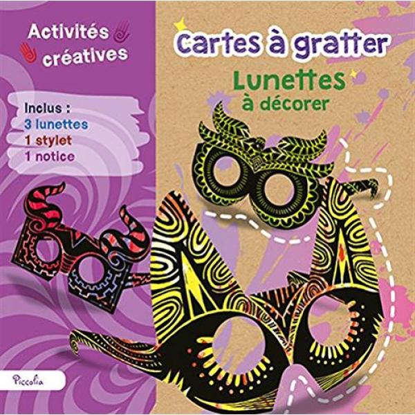 Cartes a gratter Lunettes a decorer 