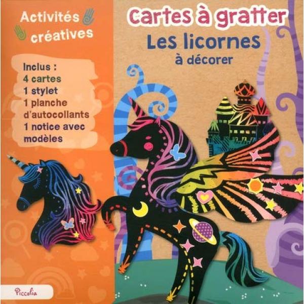 Cartes a gratter Les licornes a decorer