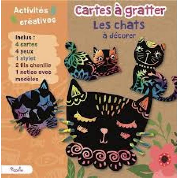 Cartes a gratter Les chats a decorer