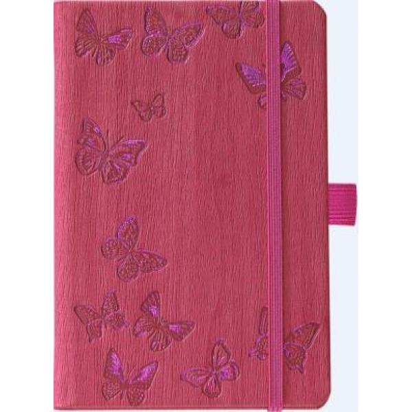 Carnet nature Papillons rose foncé 9X14 cm