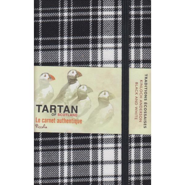 Carnet Tartan noir et blan 9x14 cm